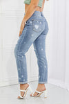 Sample Judy Blue Sarah Full Size Star Pattern Boyfriend Jeans