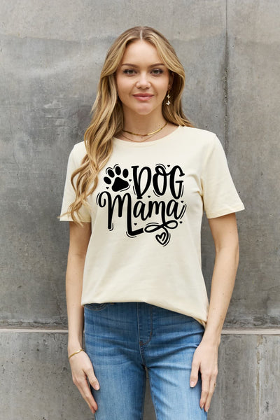 DOG MAMA Graphic Cotton T-Shirt