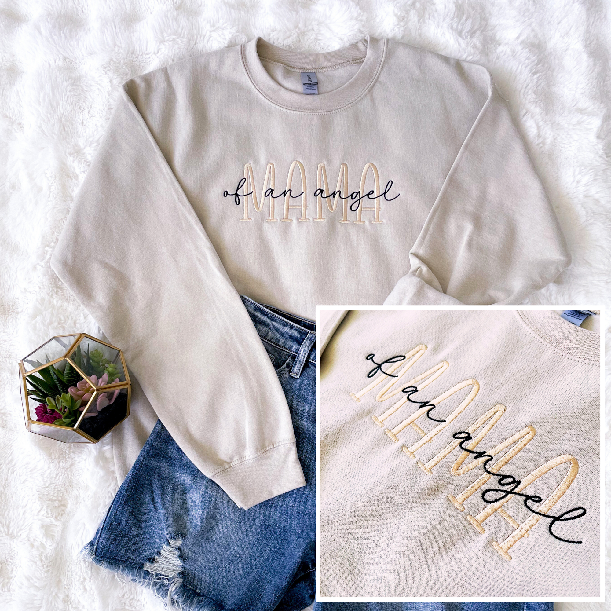 PREORDER: Mama of an Angel Embroidered Sweatshirt