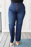 Judy Blue - Arlo High Rise Button-Fly Straight Jeans