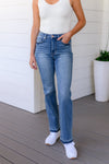 Sample Judy Blue Beatrice High Rise Control Top Release Hem Slim Bootcut Jeans