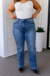 Sample Judy Blue Beatrice High Rise Control Top Release Hem Slim Bootcut Jeans