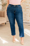 Judy Blue Bette Mid Rise Vintage Cuffed Skinny Capri