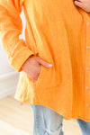 Sample Corey Button Up Top in Tangerine