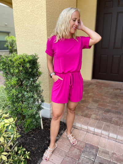 Real Cozy Romper in Magenta