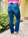 Judy Blue - Charity Mid Rise Distressed Hem Bootcut Jeans