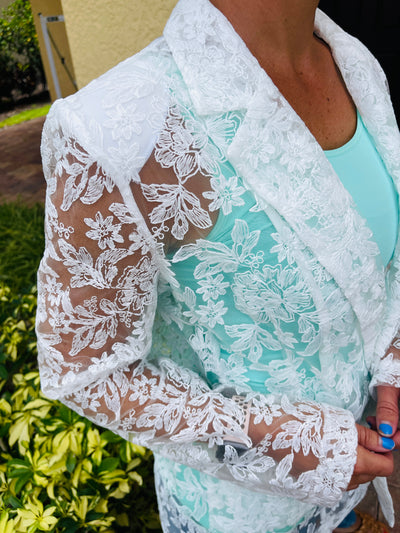 Eloquent and Elevated Lace Blazer