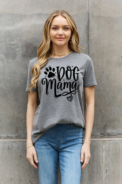 DOG MAMA Graphic Cotton T-Shirt