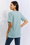 Made For You Waffle Top in Ice Blue
