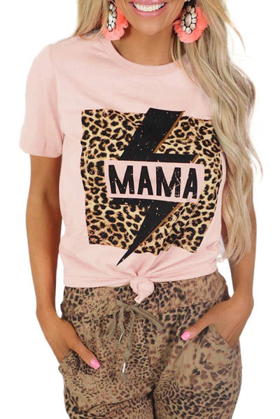 Mama Leopard Lightning T-Shirt