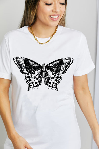 Butterfly Graphic Cotton T-Shirt