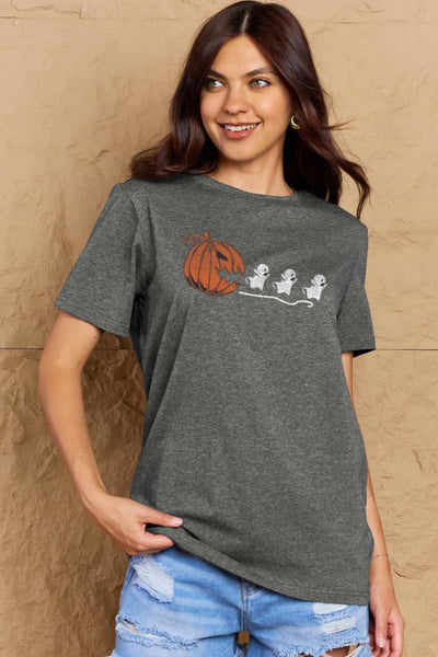 Simply Love Full Size Jack-O'-Lantern Graphic Cotton T-Shirt