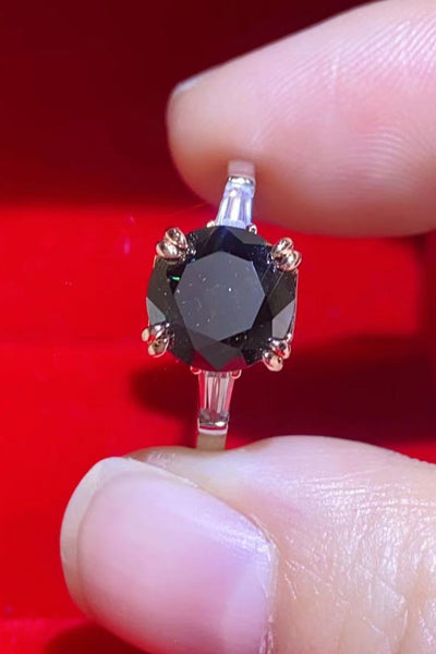 Black 2 Carat Moissanite Ring
