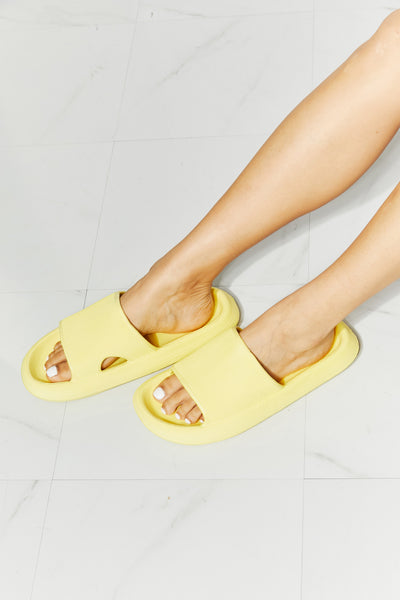 MMShoes Arms Around Me Slides in Yellow