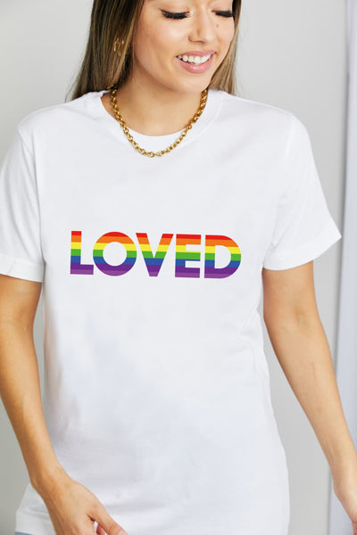 LOVED Colorful Graphic Cotton T-Shirt