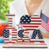Wooden Letter Hanging Ornaments Independence Day Decor