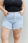 RISEN Katie High Waisted Distressed Shorts
