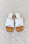 Step Into Summer Wooden Mule in White