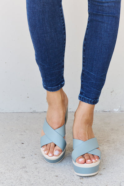 Cherish The Moments Sandals in Misty Blue