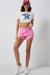 Pink Denim Hot Shorts