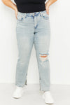 IS Judy Blue Journey Full Size High-Waisted Distressed Straight Jeans