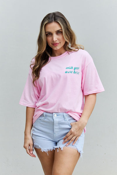 Wish You Were Here Oversized Graphic T-Shirt