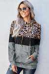 Leopard Color Block Hoodie