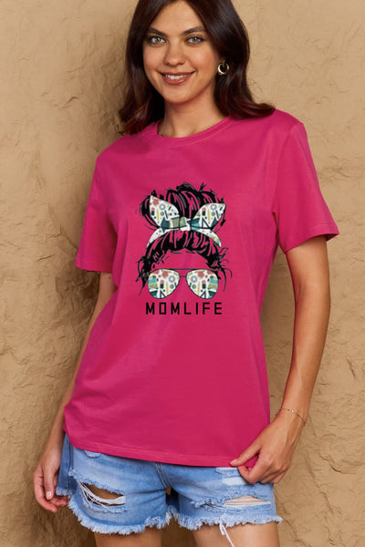 Simply Love Full Size MOM LIFE Graphic Cotton T-Shirt
