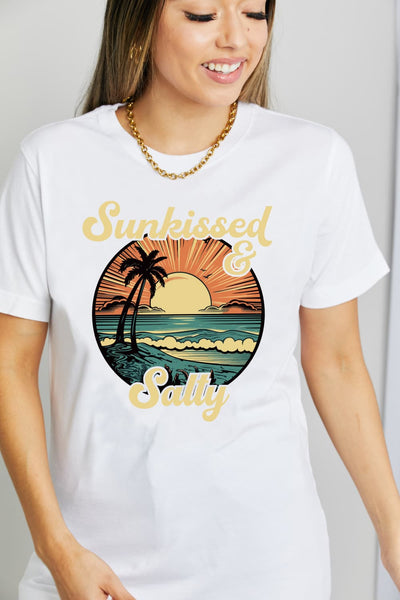 SUNKISSED & SALTY Graphic Cotton T-Shirt