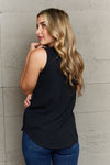 First Glance Sleeveless Top in Black