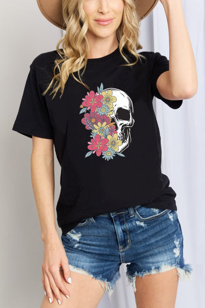 Skull Graphic Cotton T-Shirt