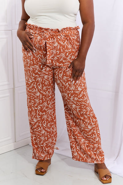 Right Angle Geometric Pants in Red Orange