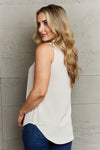 First Glance Sleeveless Top in Beige