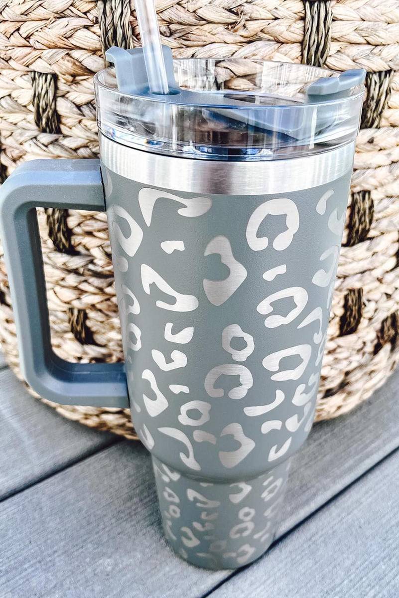 40Oz Leopard Spotted Stainless Double Insulated Tumbler
