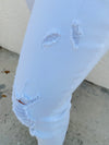 Judy Blue - Mid-Rise Boyfriend Destroyed White Jeans