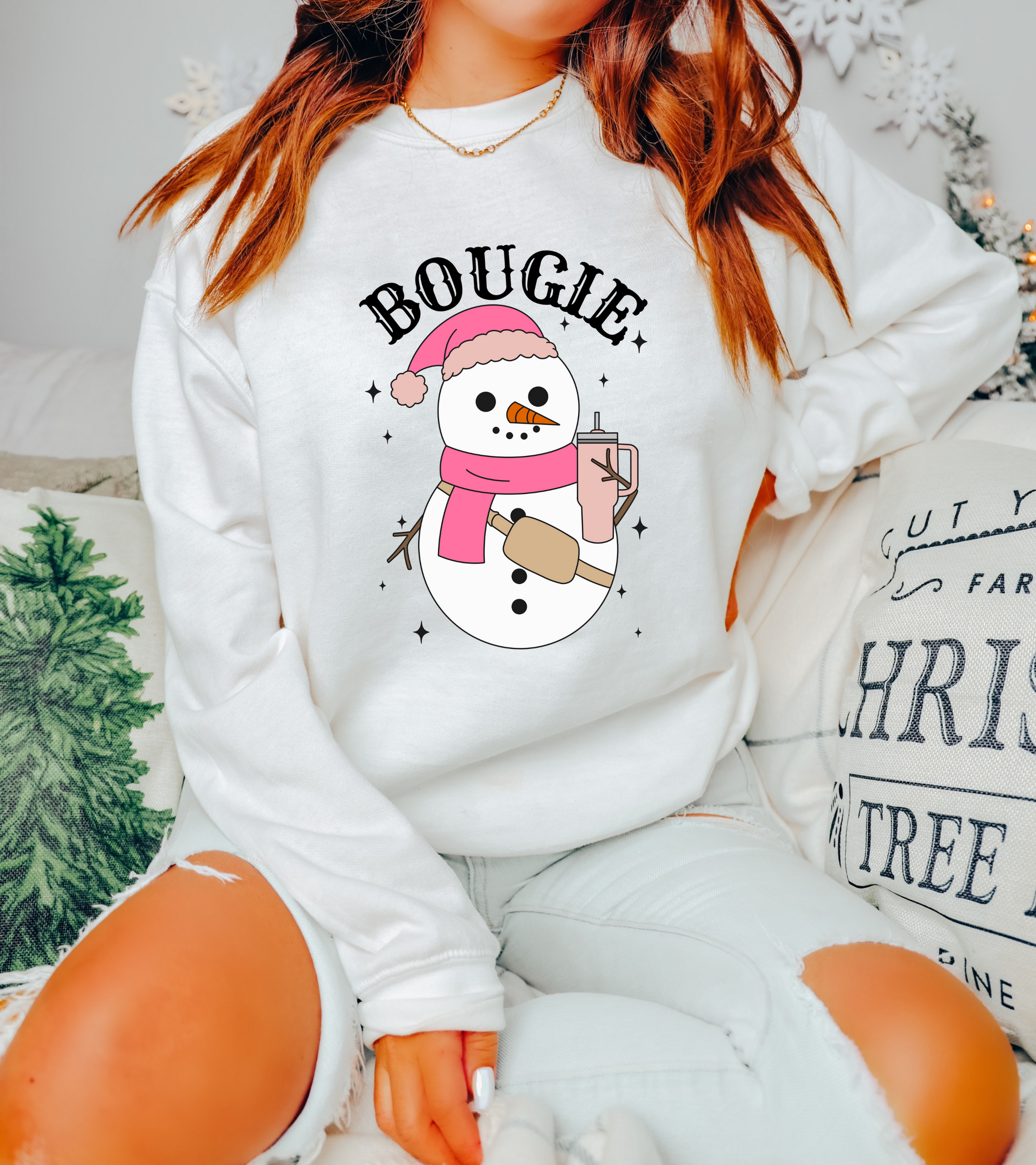 BOUGIE SNOWMAN SWEATSHIRT - Bella Jade