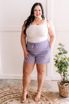Dressy Shorts With Pockets In Lavender