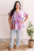 Tiered Surplice Blouse In Painted Lilac