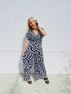 Osborn Wide Leg Patterned Jumpsuit