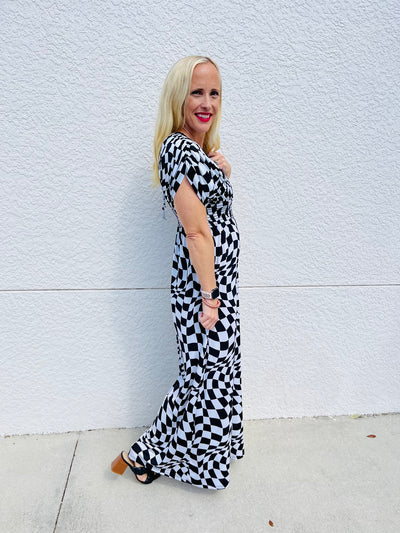 Osborn Wide Leg Patterned Jumpsuit