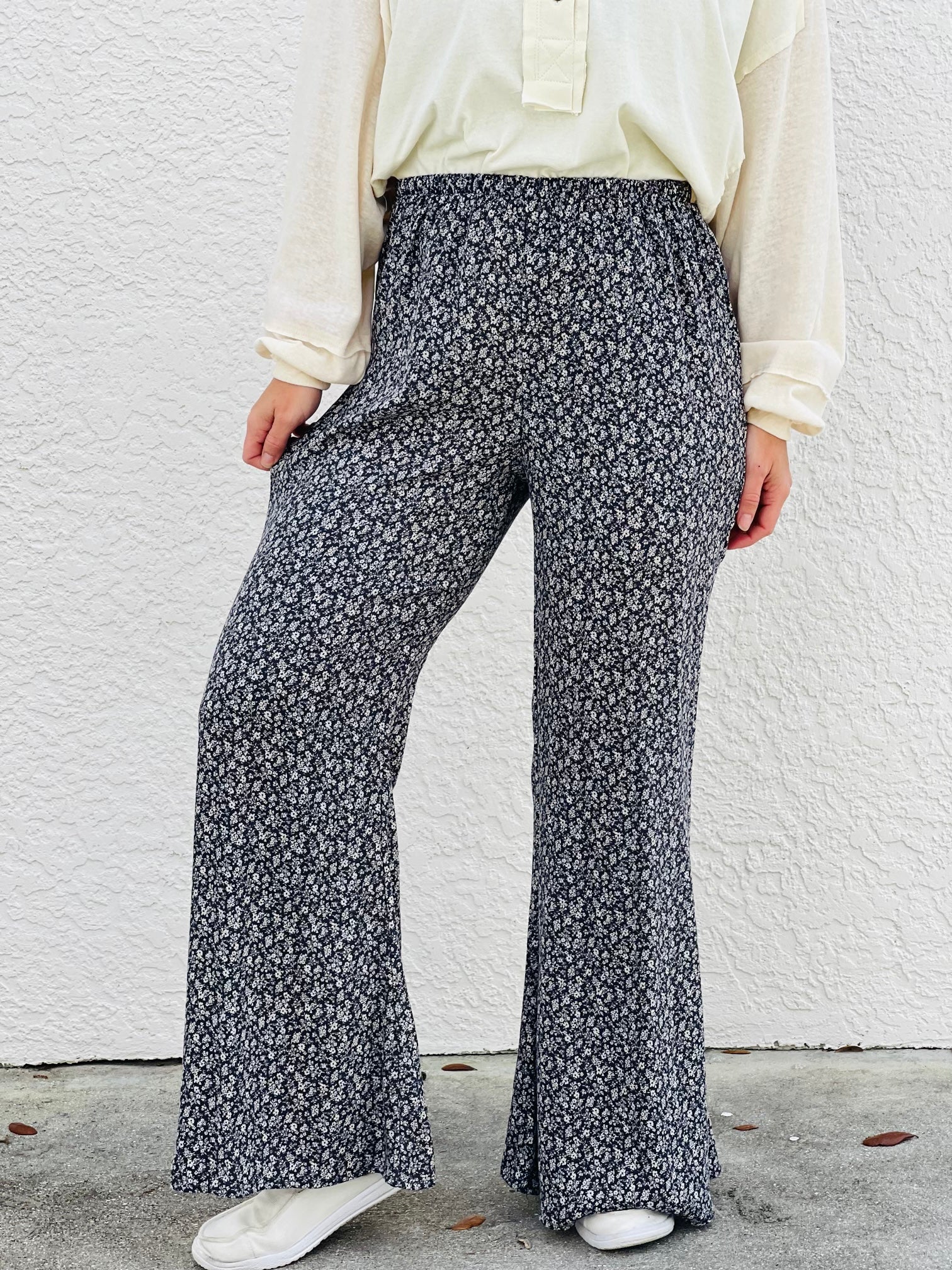 JDY exclusive wide leg pants in cow print - part of a set