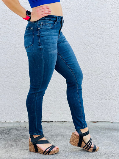 Bella Dark Wash High-Waisted Skinny Jeans