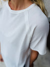 Kathleen Waffle Knit Top in Ivory