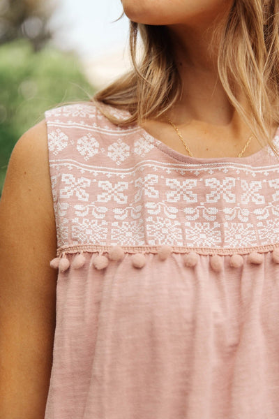Embroidery Kissed Tank
