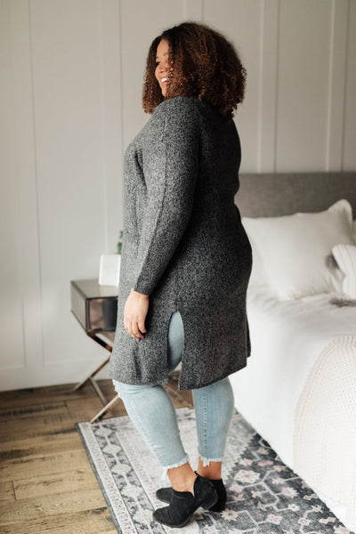 One Of The Girls Cardi In Charcoal