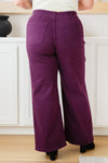 Petunia High Rise Wide Leg Jeans in Plum