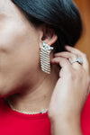 Rhinestone Fringe Earrings