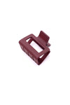 Small Square Claw Clip in Matte Berry