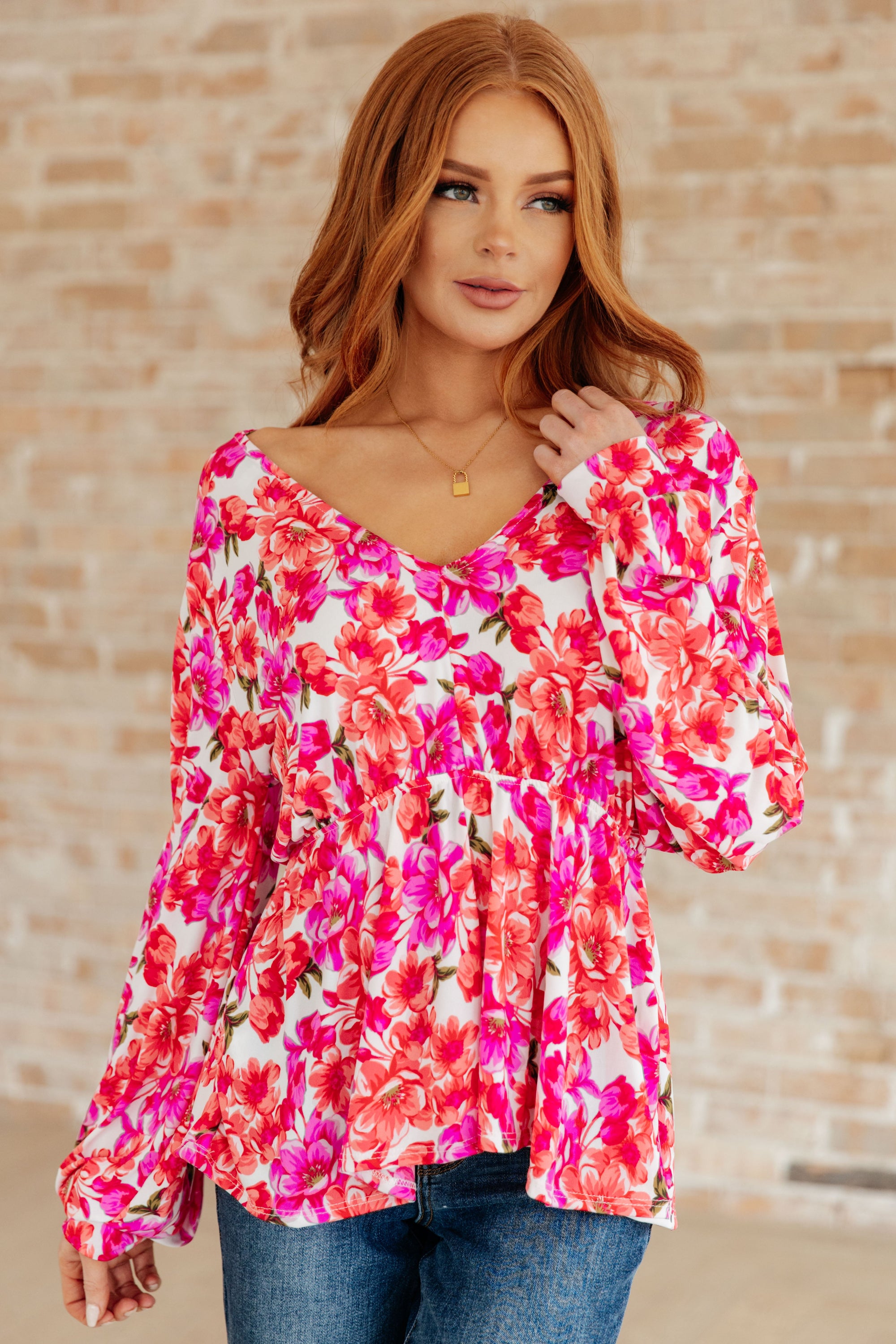 Smile Like You Mean It Floral Peplum