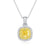 Canary Circle Pendant Necklace